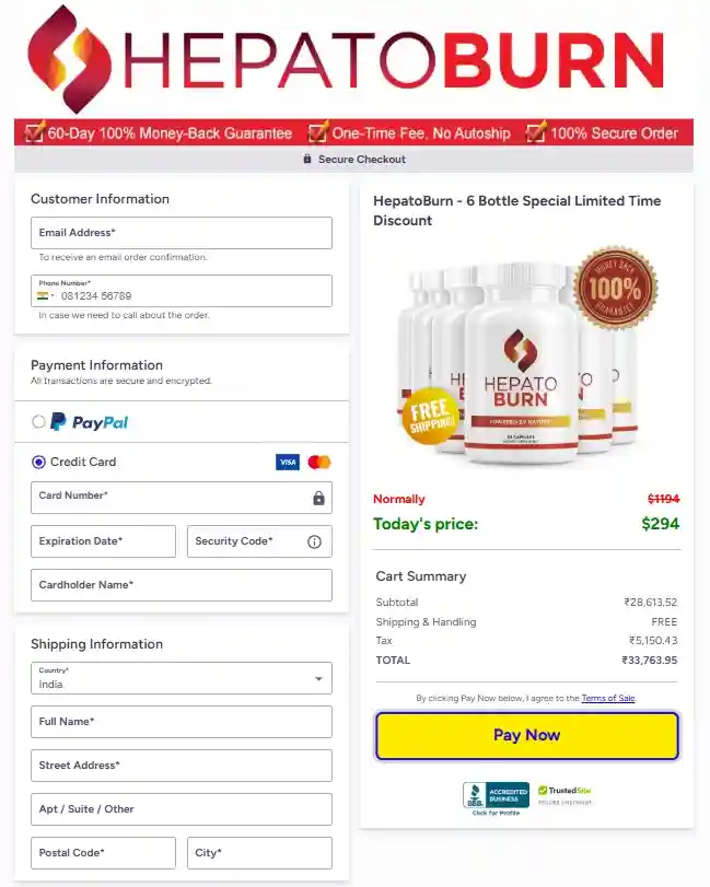 HepatoBurn Order Page